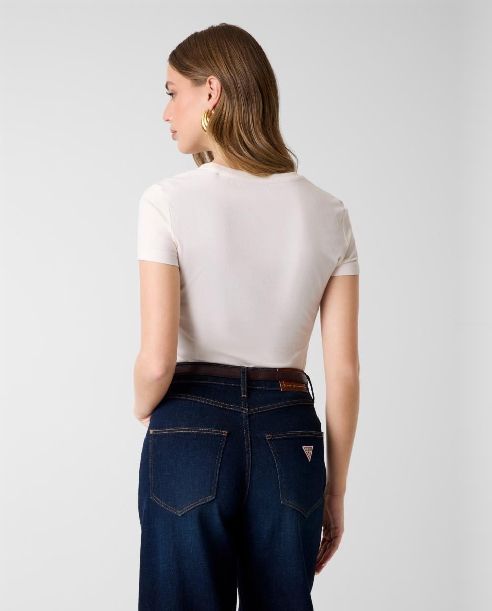 Camiseta de manga corta de mujer - Guess - Blanco Blanco-3