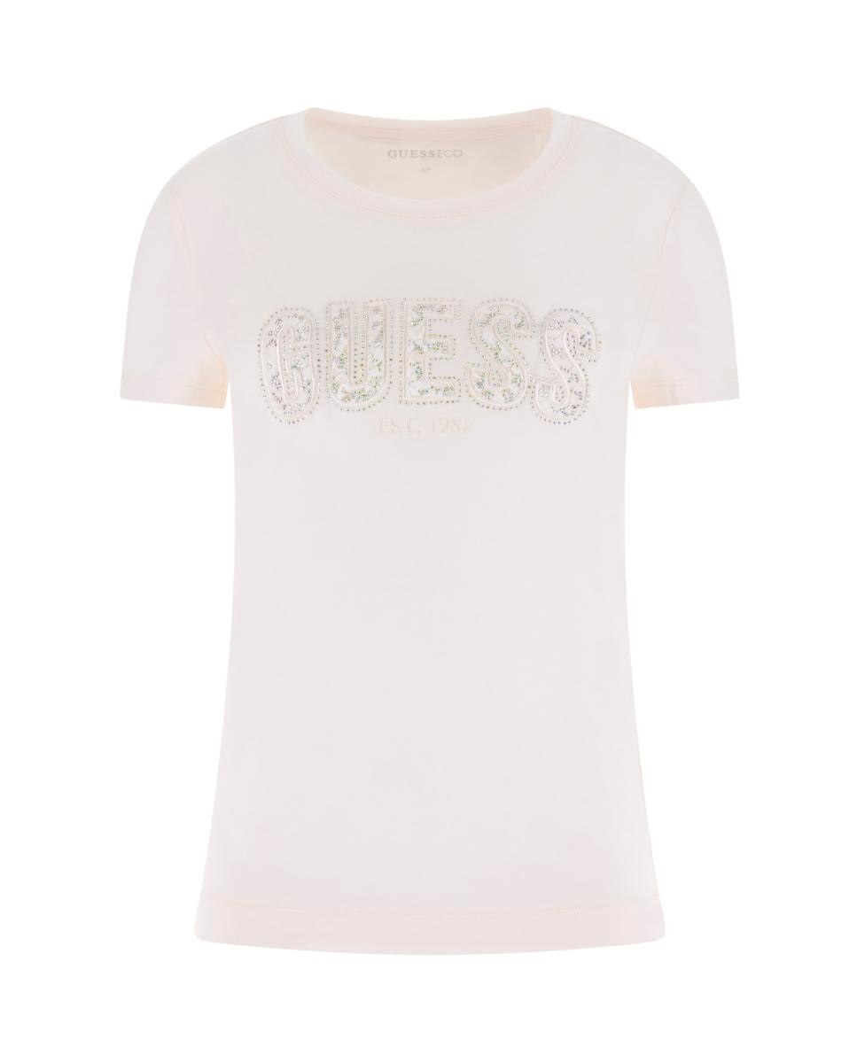Camiseta de manga corta de mujer - Guess - Blanco Blanco-4