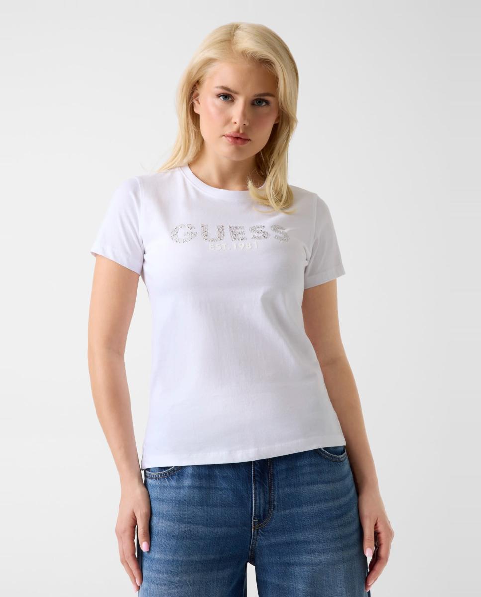 Imagen 1 de Camiseta de manga corta de mujer - Guess - Blanco Blanco
