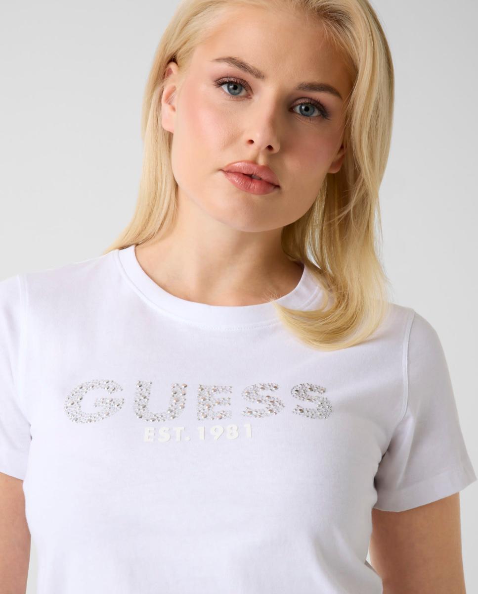 Imagen 2 de Camiseta de manga corta de mujer - Guess - Blanco Blanco