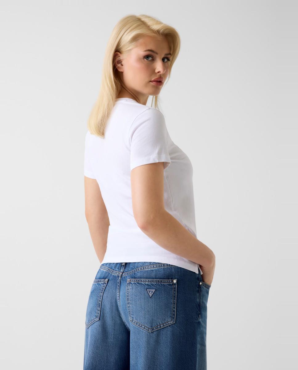 Imagen 3 de Camiseta de manga corta de mujer - Guess - Blanco Blanco