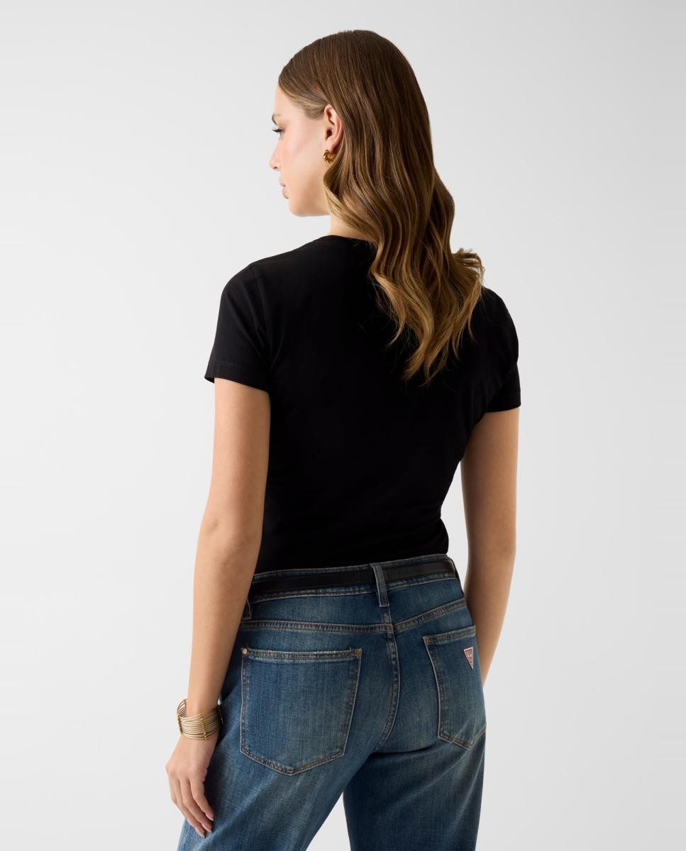 Camiseta de manga corta de mujer - Guess - Negro Negro-3