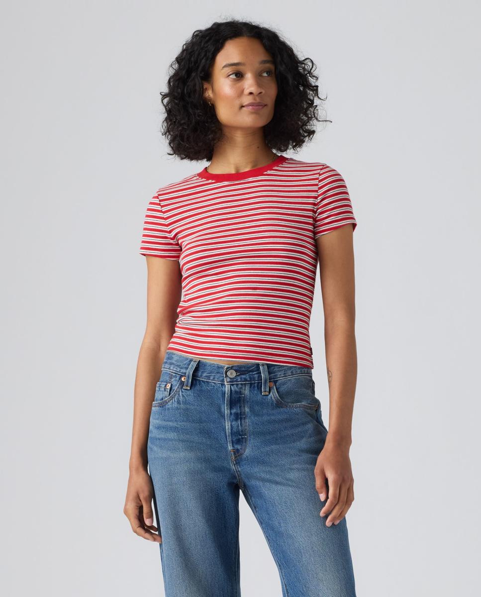 Imagem 0 de T-shirt Cropped com Manga Curta e Decote Redondo