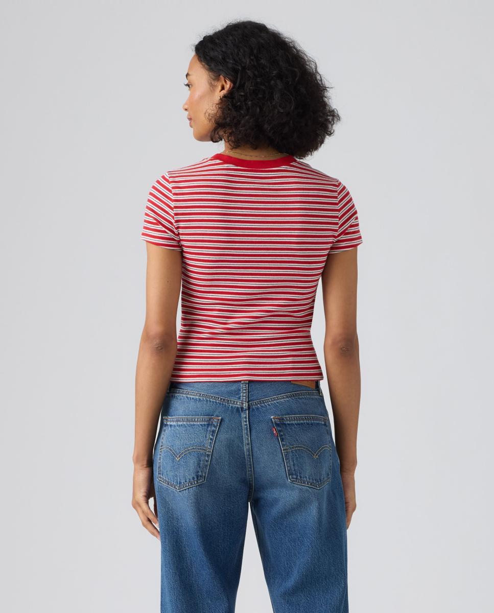T-shirt Cropped com Manga Curta e Decote Redondo Multicolor-2