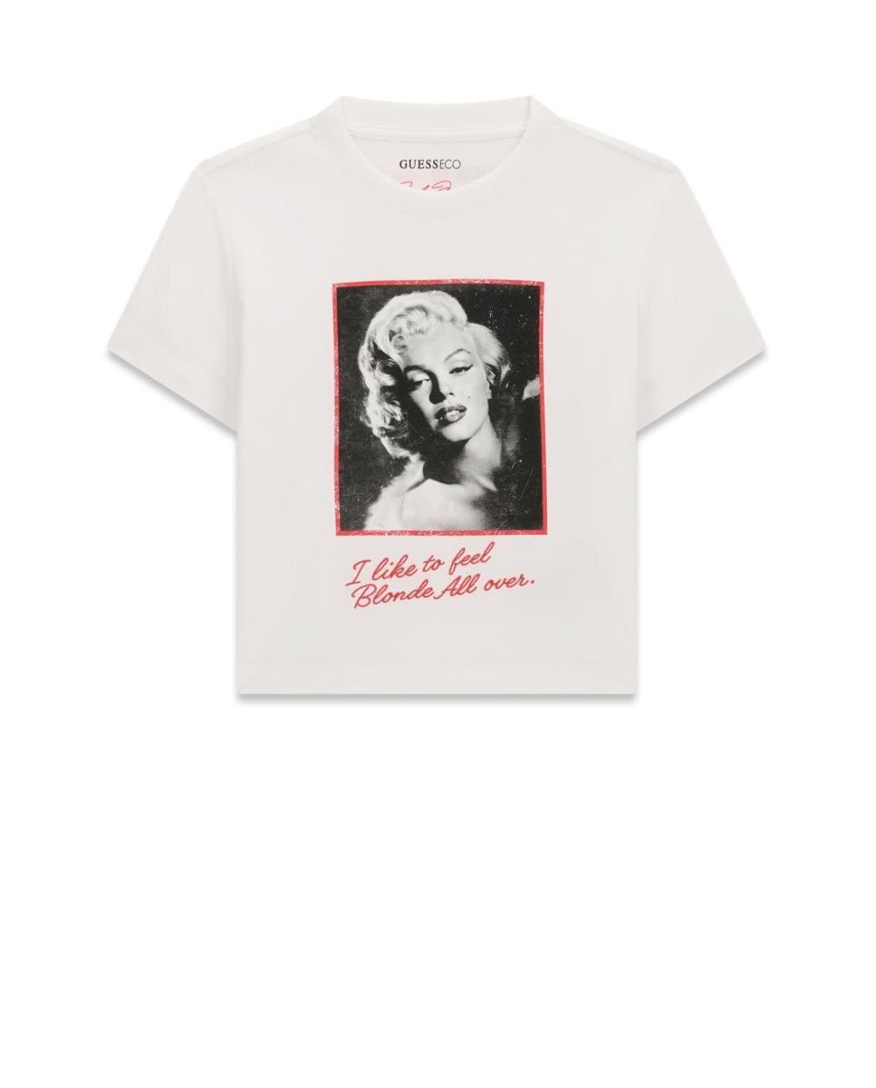 T-shirt de mulher com manga curta Branco-4