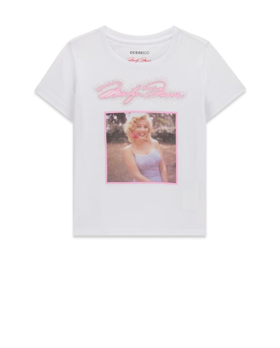 T-shirt de mulher com manga curta Branco-3