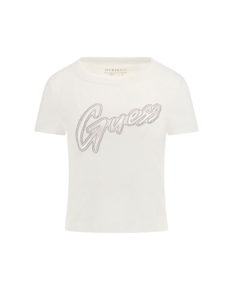 T-shirt de Manga Curta Estampada Branco-5