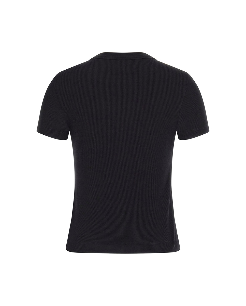 T-shirt de Manga Curta Estampada Preto-4