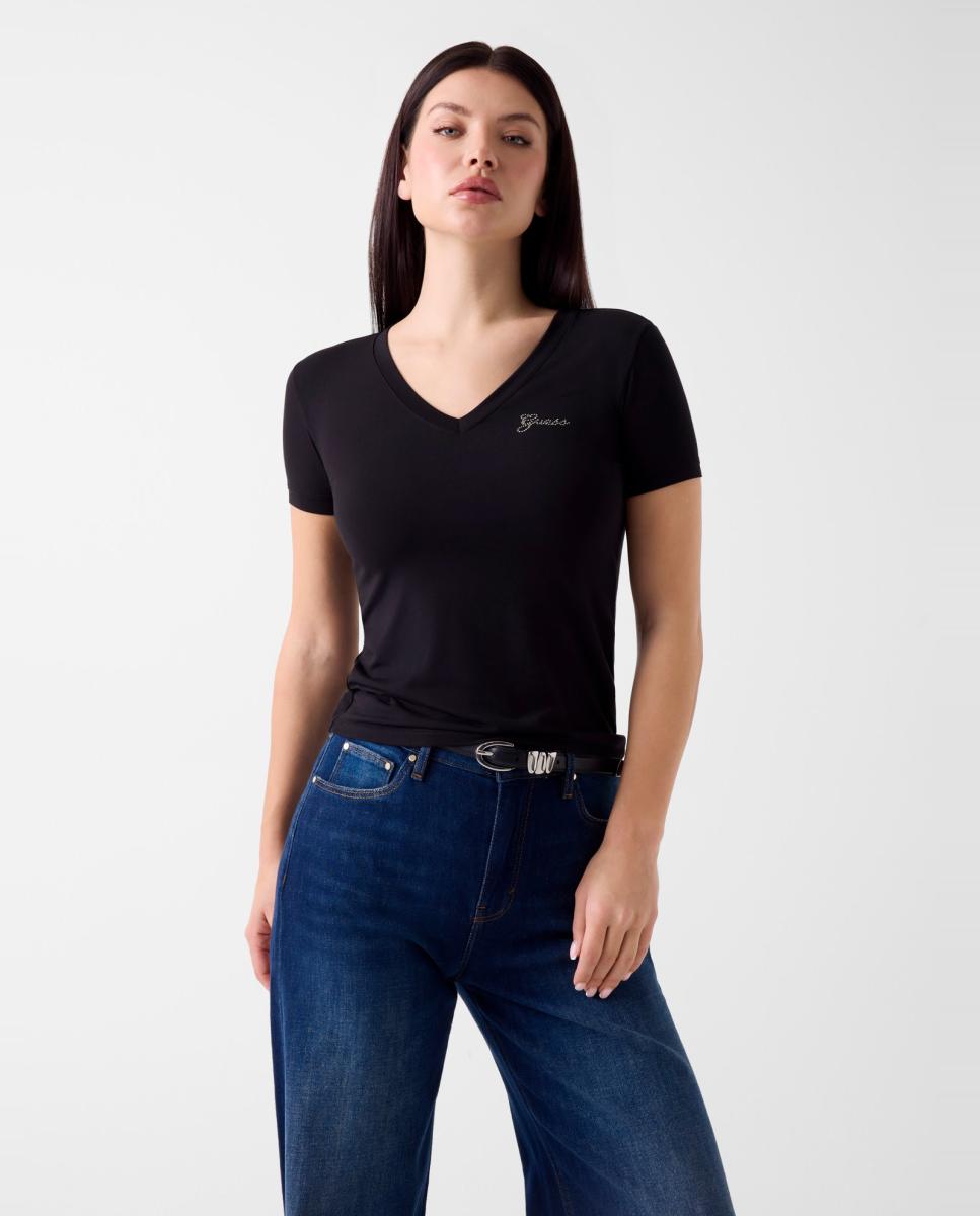 Imagen 0 de Camiseta de manga corta de mujer Negro