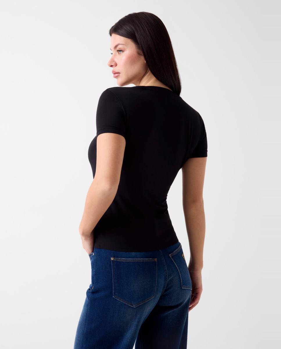 Camiseta de manga corta de mujer - Guess - Negro Negro-3