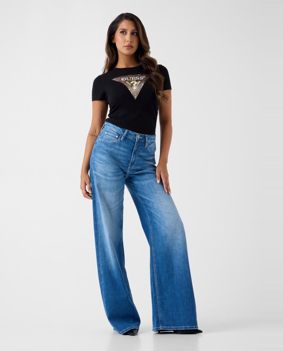 Camiseta de manga corta de mujer - Guess - Negro Negro-2