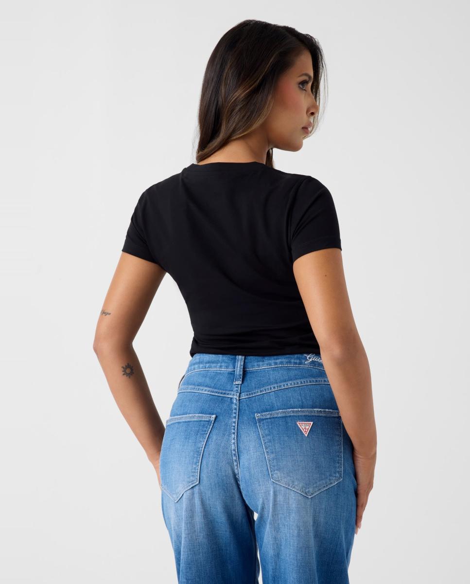 Camiseta de manga corta de mujer - Guess - Negro Negro-4
