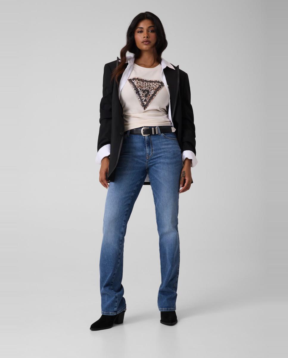 Camiseta de manga corta de mujer - Guess - Blanco Blanco-6