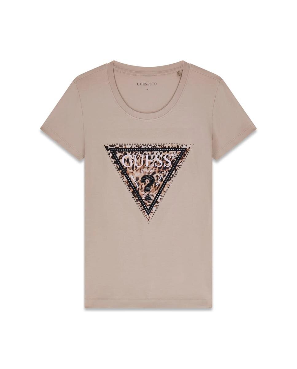 Imagen 4 de Camiseta de manga corta de mujer - Guess - Beige Beige