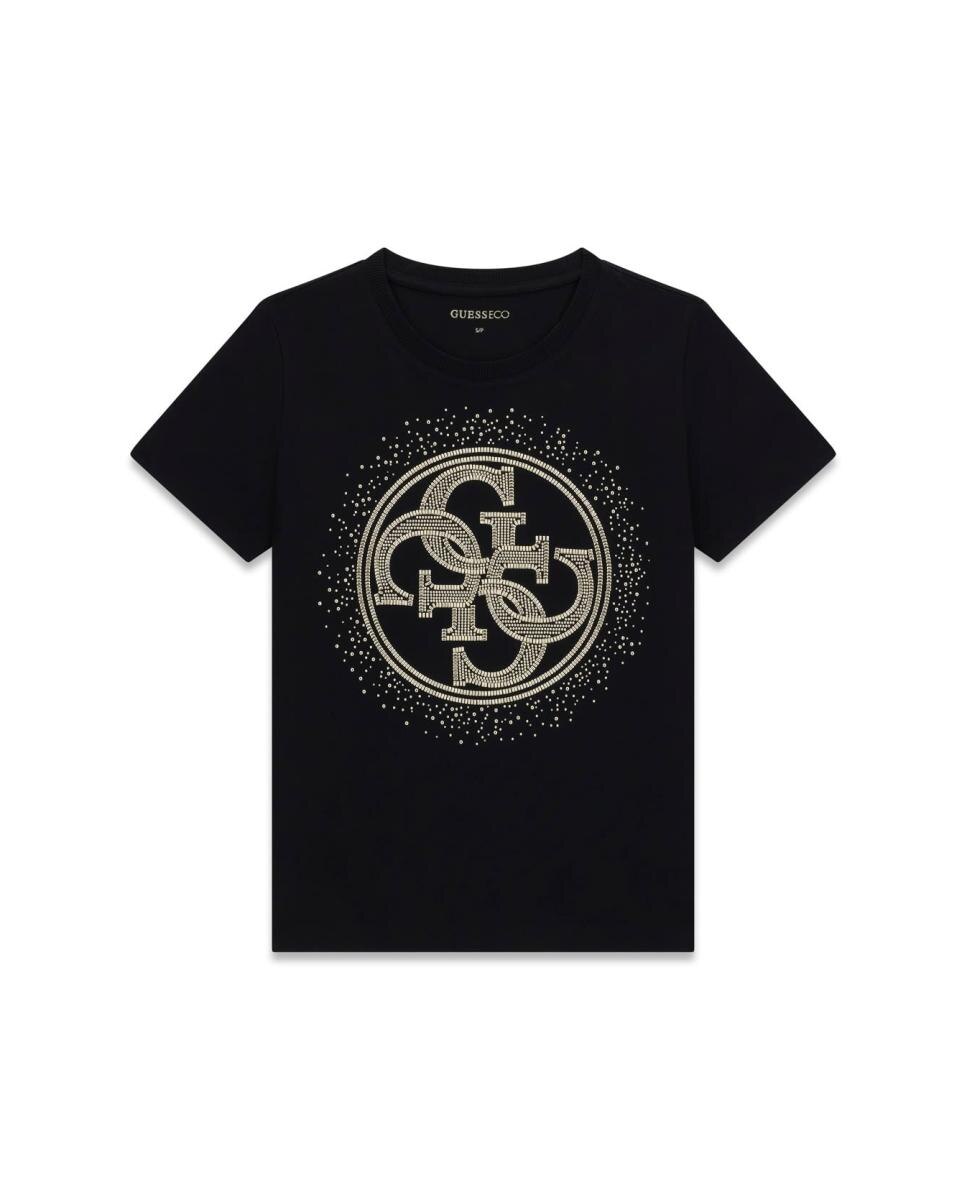 Camiseta de manga corta de mujer - Guess - Negro Negro-4