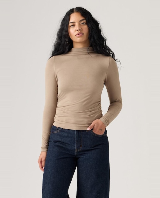 Imagen 0 de Camiseta de mujer de manga larga cuello alto