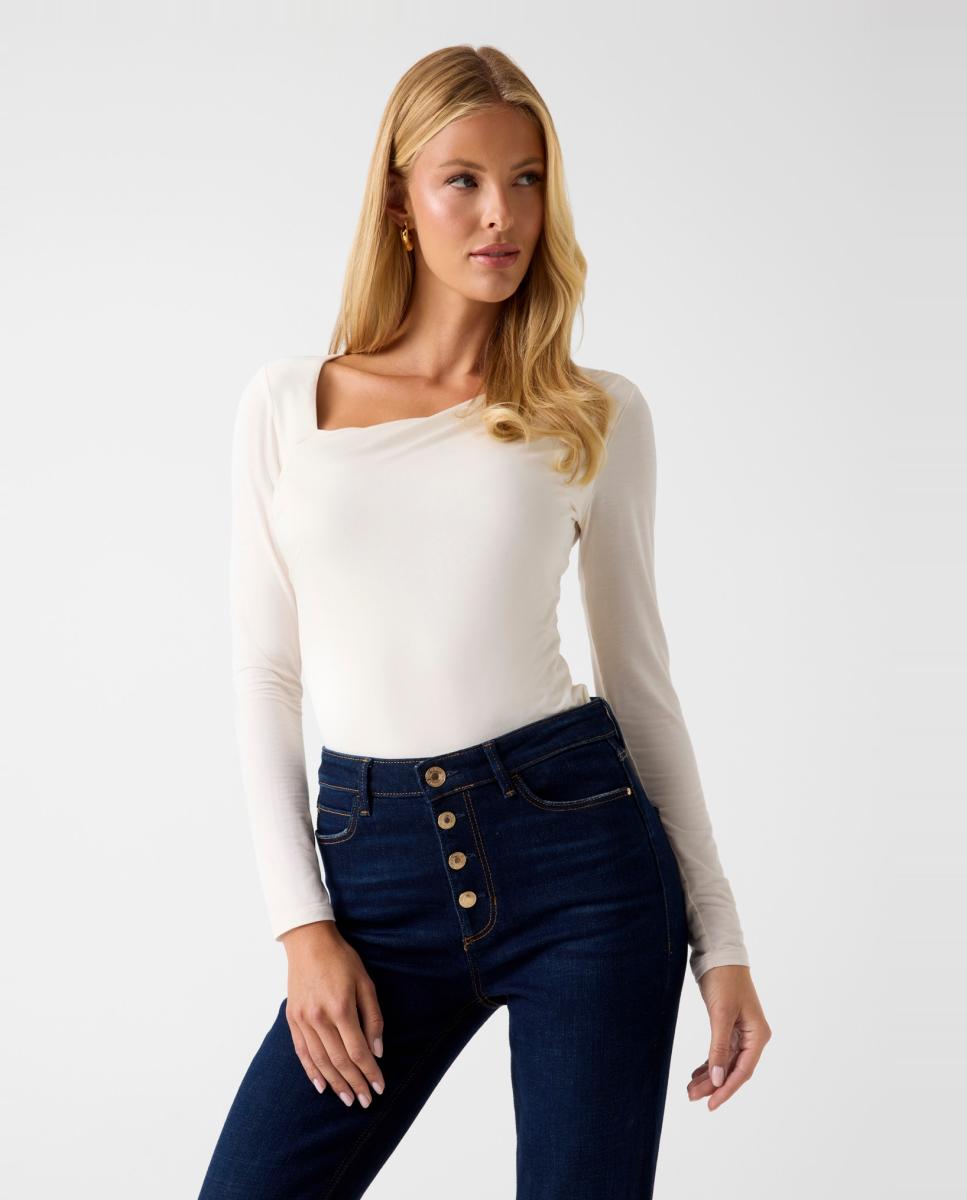 Camisola de manga comprida Creme-1