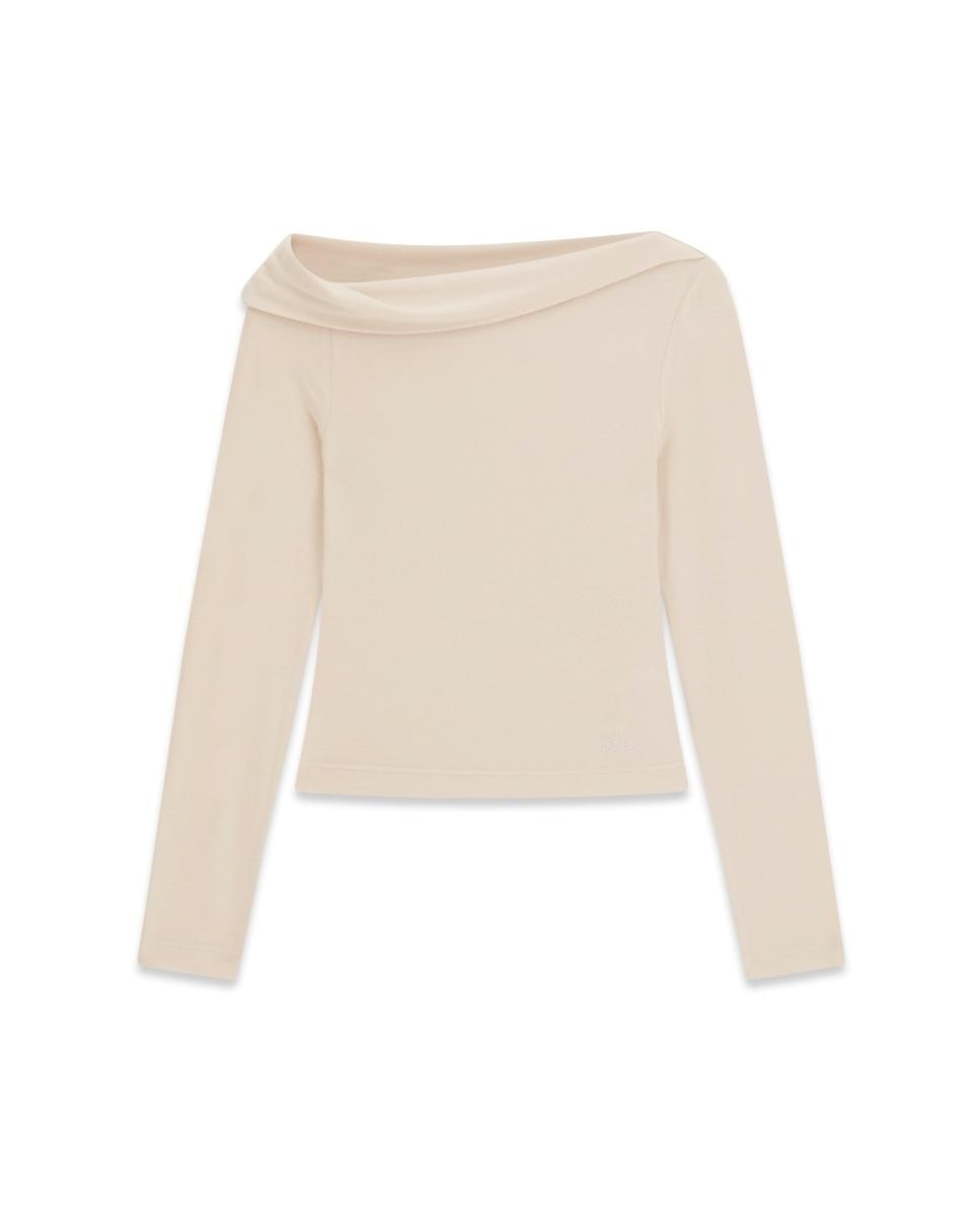 Camisola de manga comprida Creme-4