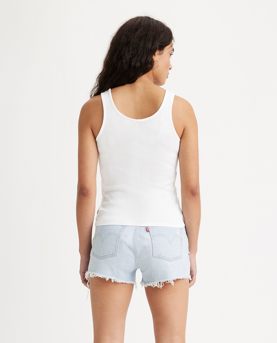 T-shirt de mulher com alças Branco-2
