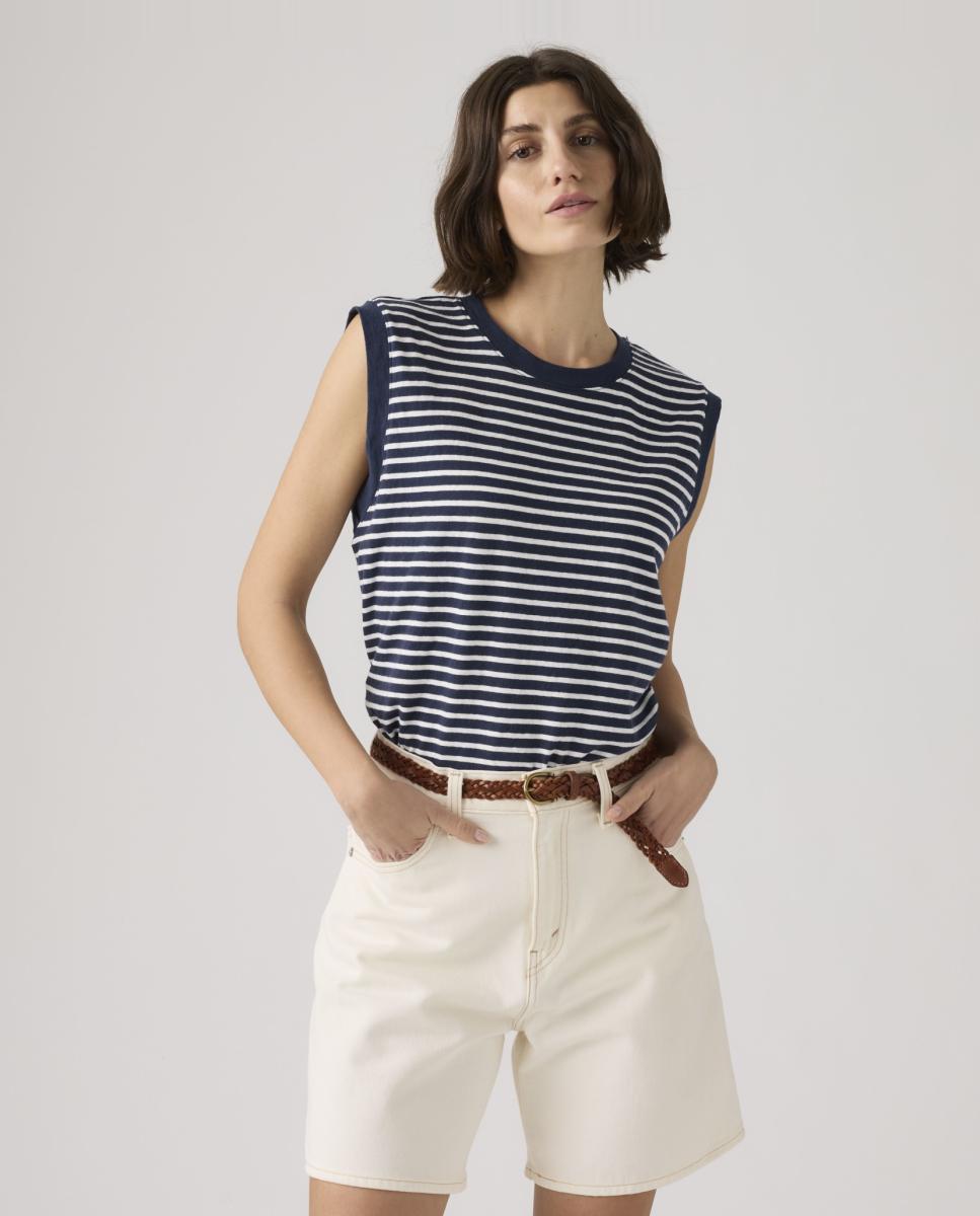 T-shirt sem mangas e com decote redondo Multicolor-4