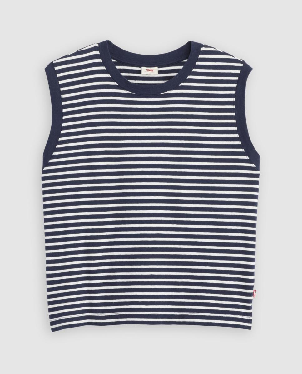 T-shirt sem mangas e com decote redondo Multicolor-5