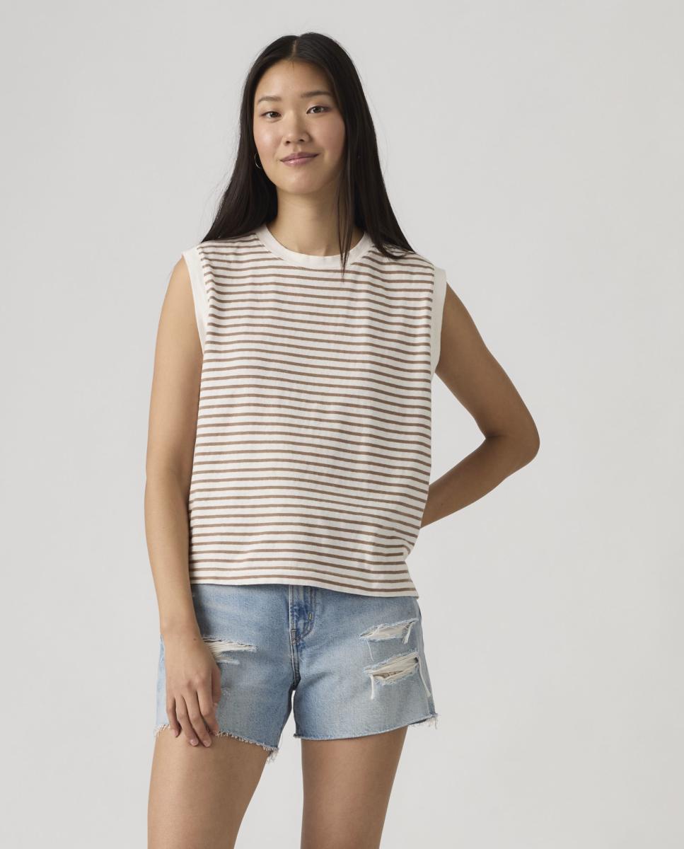 T-shirt sem mangas e com decote redondo Multicolor-1