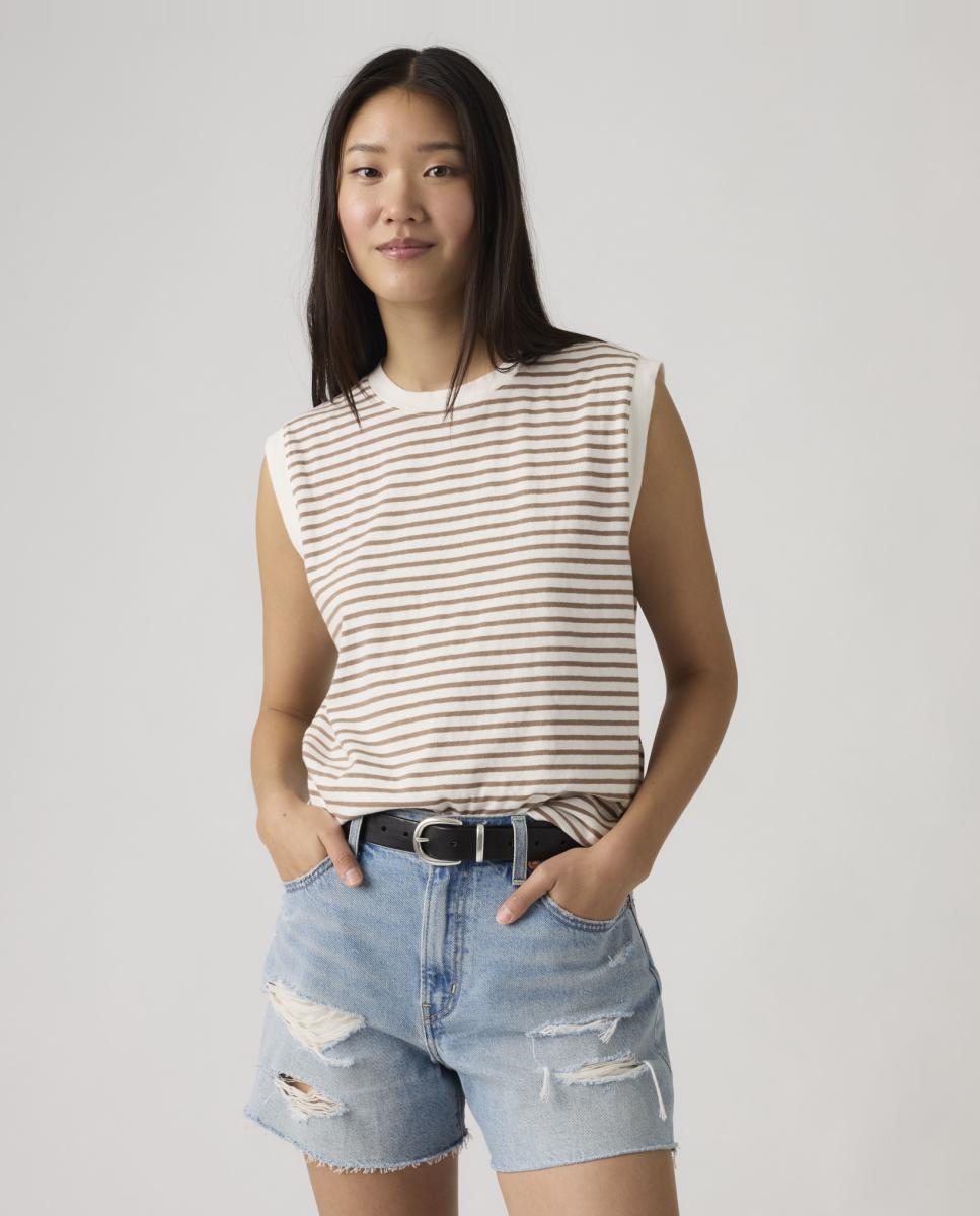 T-shirt sem mangas e com decote redondo Multicolor-4