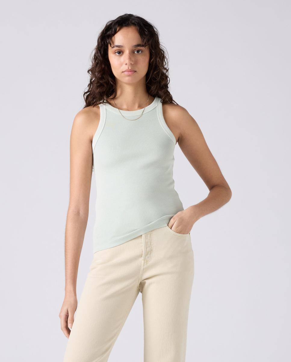 Levi's - Camiseta de mujer sin mangas punto canalé.