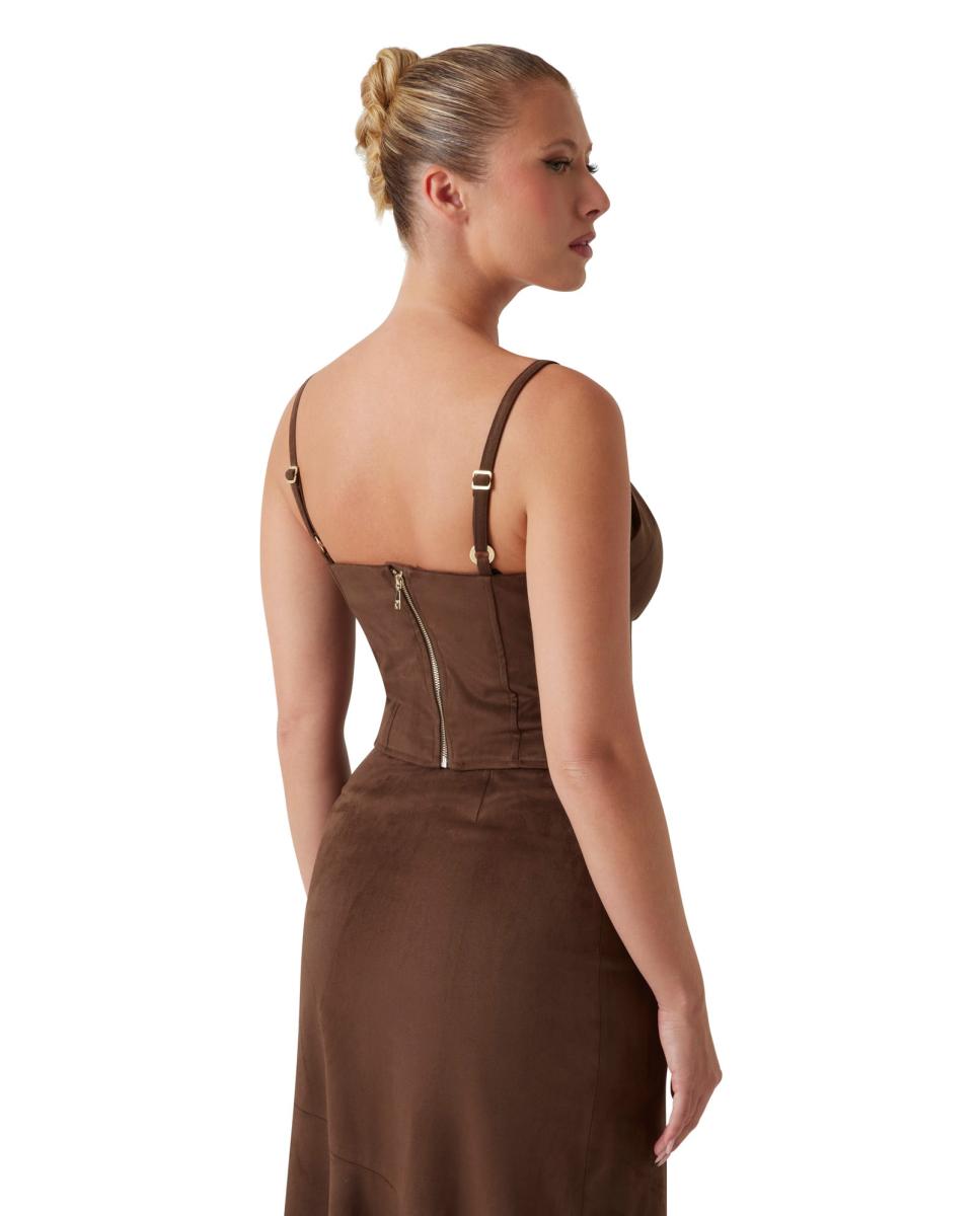 Top de mulher Castanho-4