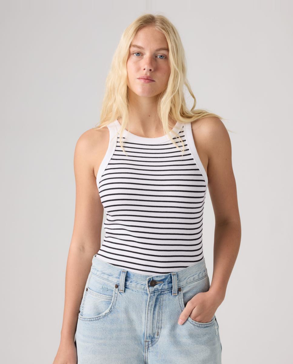 T-shirt sem Mangas com Decote Redondo Multicolor-4