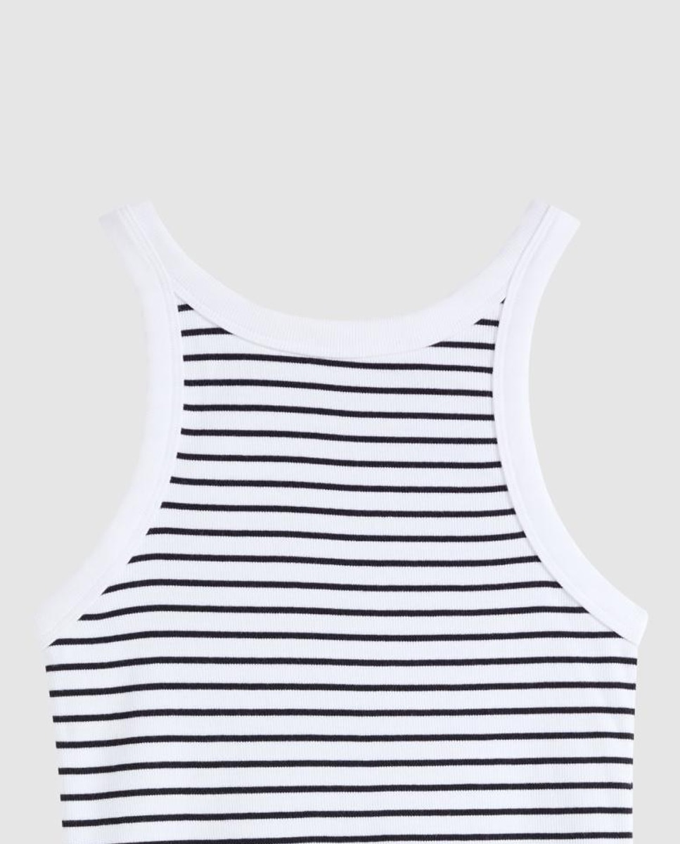 T-shirt sem Mangas com Decote Redondo Multicolor-6