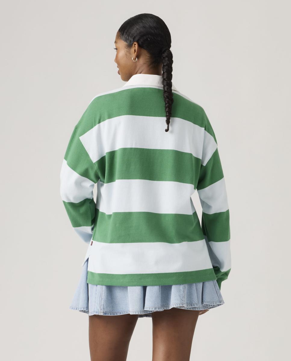 Polo às Riscas com Manga Comprida Multicolor-2