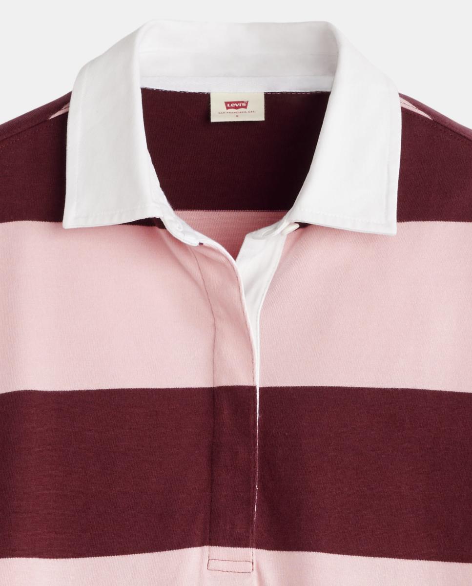 Polo às Riscas com Manga Comprida Multicolor-6