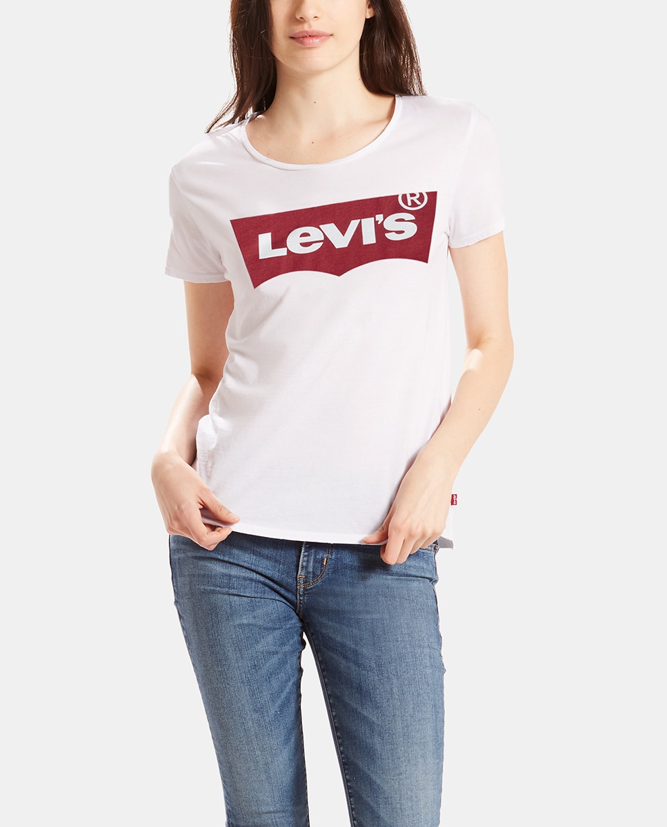 Imagem 0 de Blusa de senhora Levi's branca com logotipo