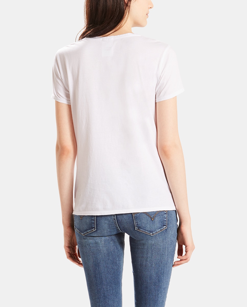 Blusa de senhora Levi's branca com logotipo Branco-2