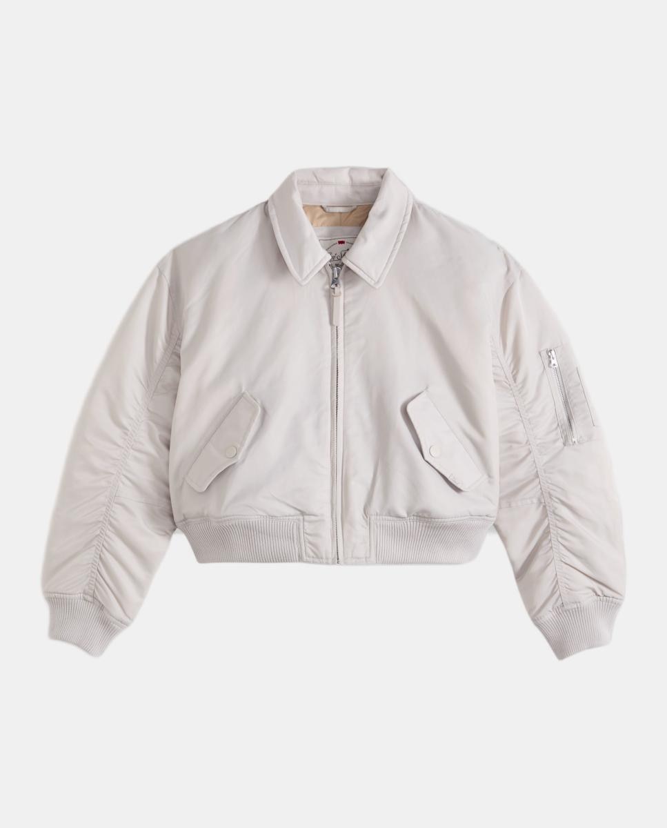 Blusão Tipo Bomber Creme-5