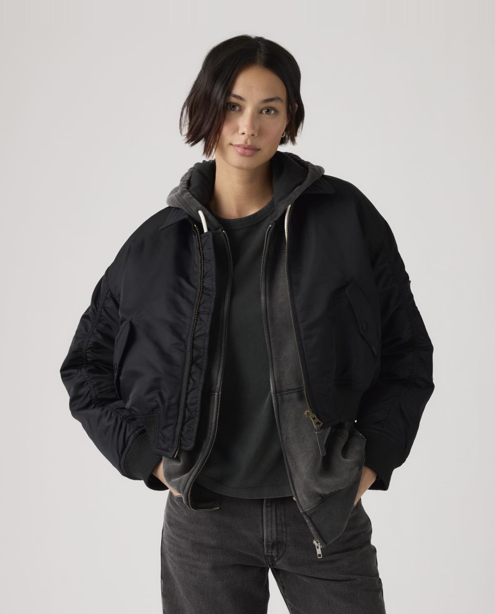 Blusão Tipo Bomber Preto-4
