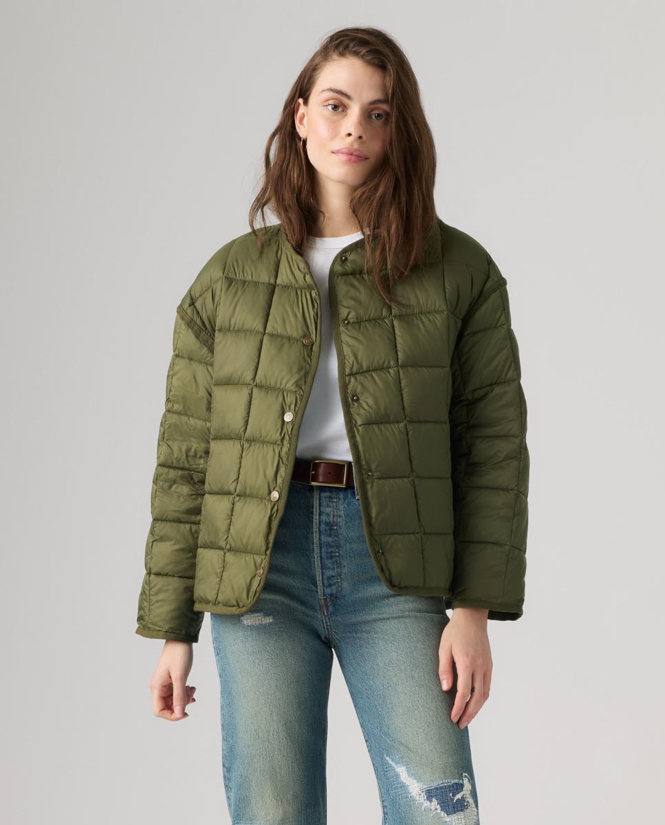 Plumífero de mujer - Levi's - Verde oscuro Verde oscuro-1