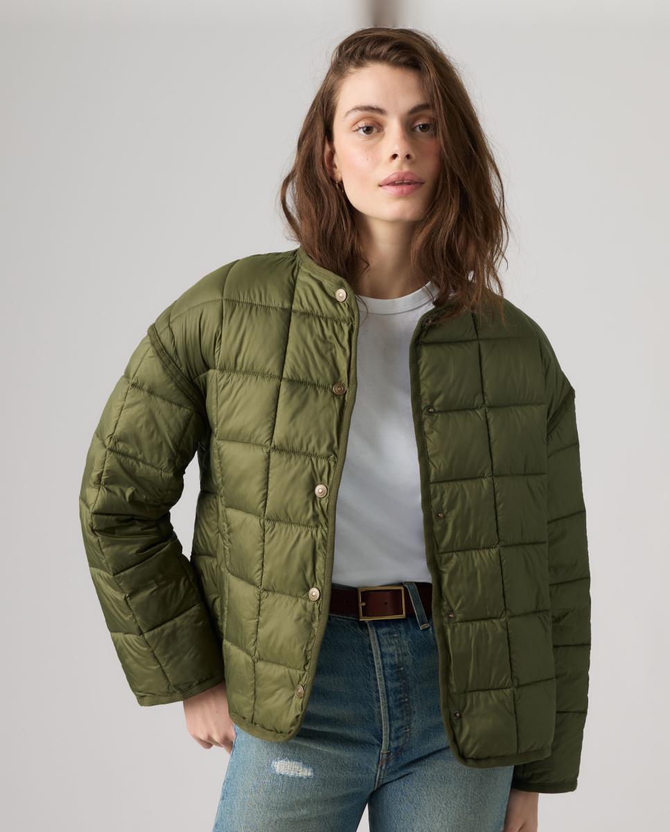 Plumífero de mujer - Levi's - Verde oscuro Verde oscuro-4