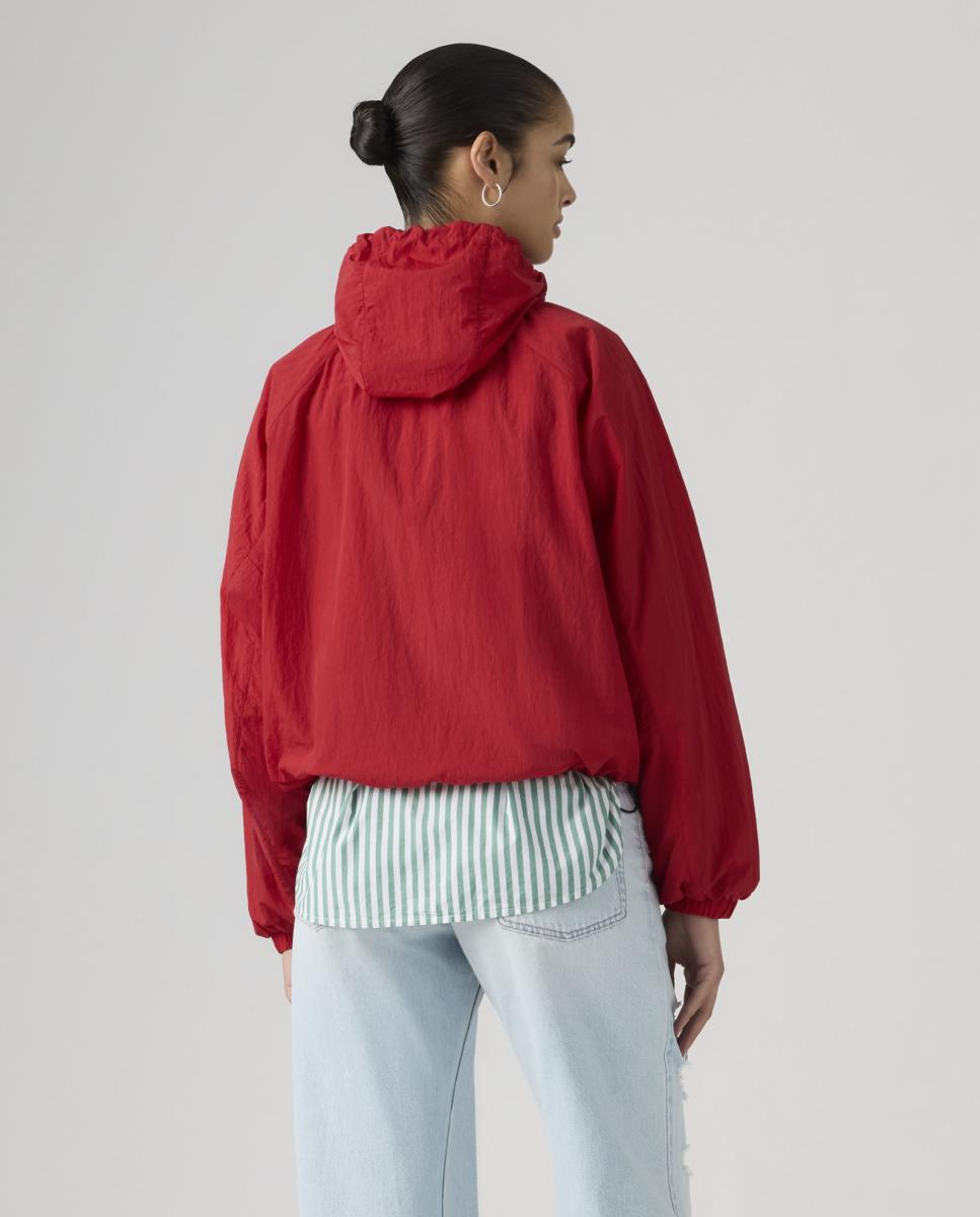 Parka de mulher com capuz Vermelho-2