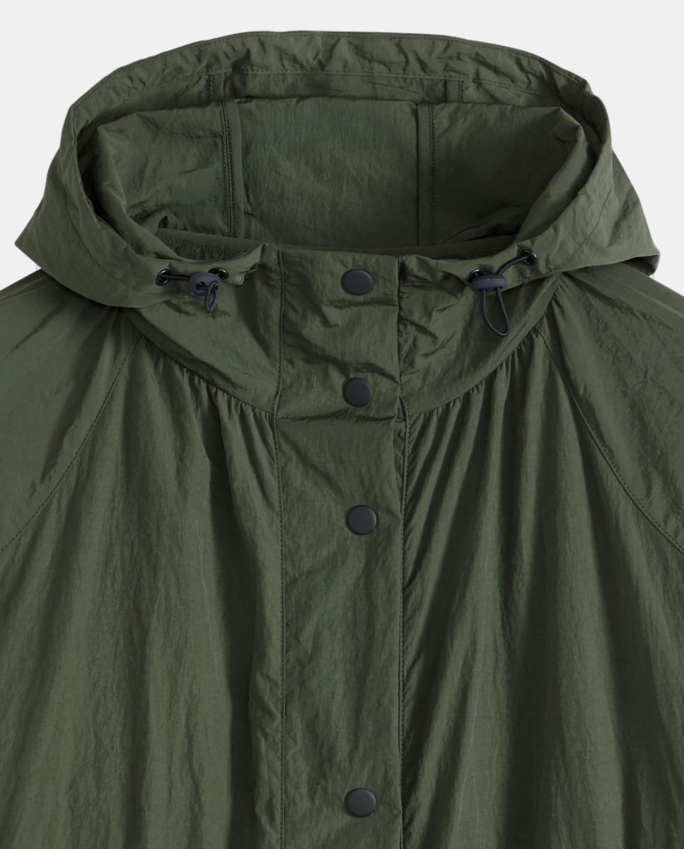Parka de mulher com capuz Verde-escuro-6