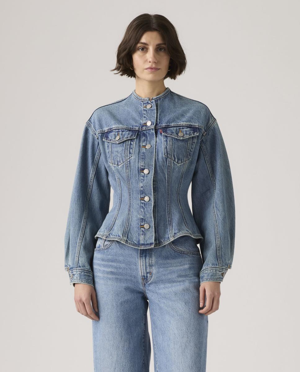 Imagem 0 de Blusão de Ganga com Decote Redondo