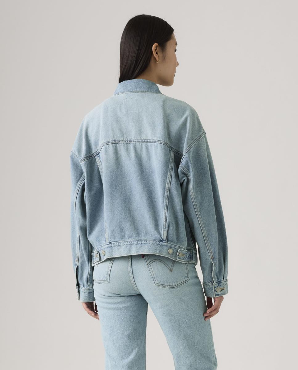 Blusão de ganga de senhora Azul-claro-2