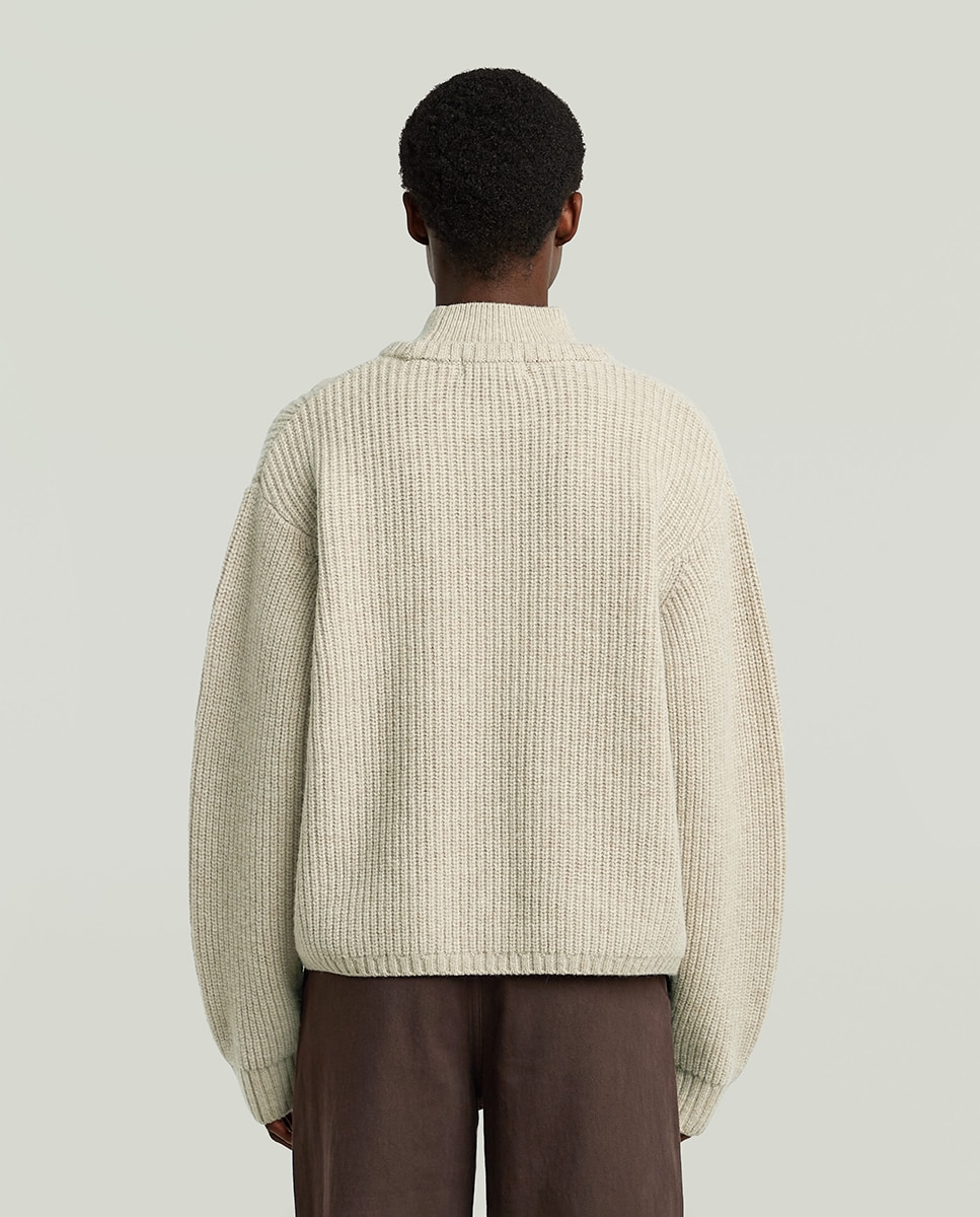 Camisola de Malha Regular com Gola Tartaruga Multicolor-2