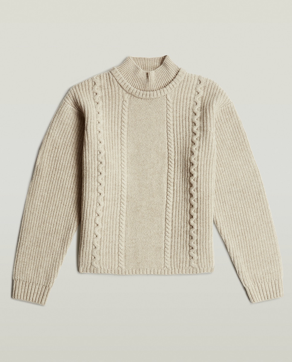 Camisola de Malha Regular com Gola Tartaruga Multicolor-7