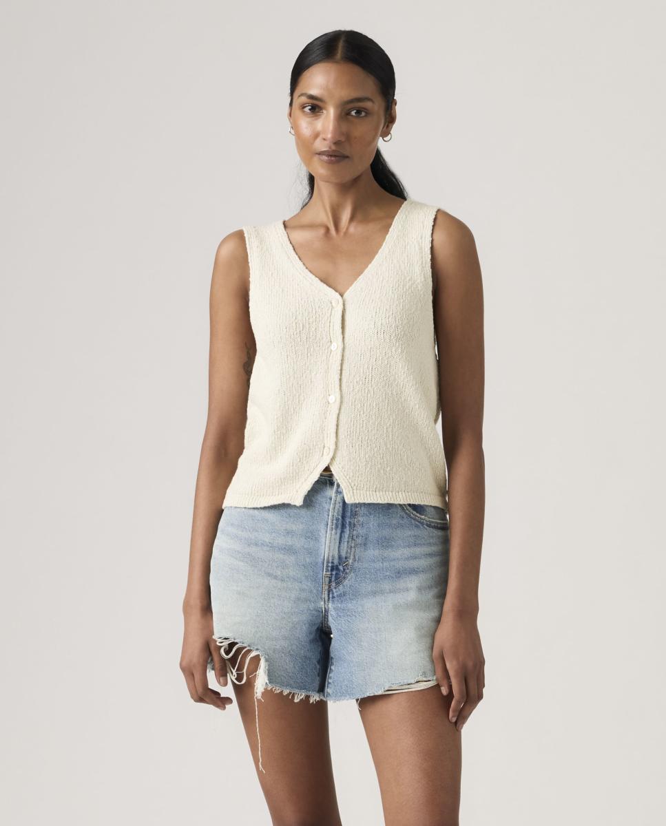 Imagem 0 de Colete de malha com decote redondo