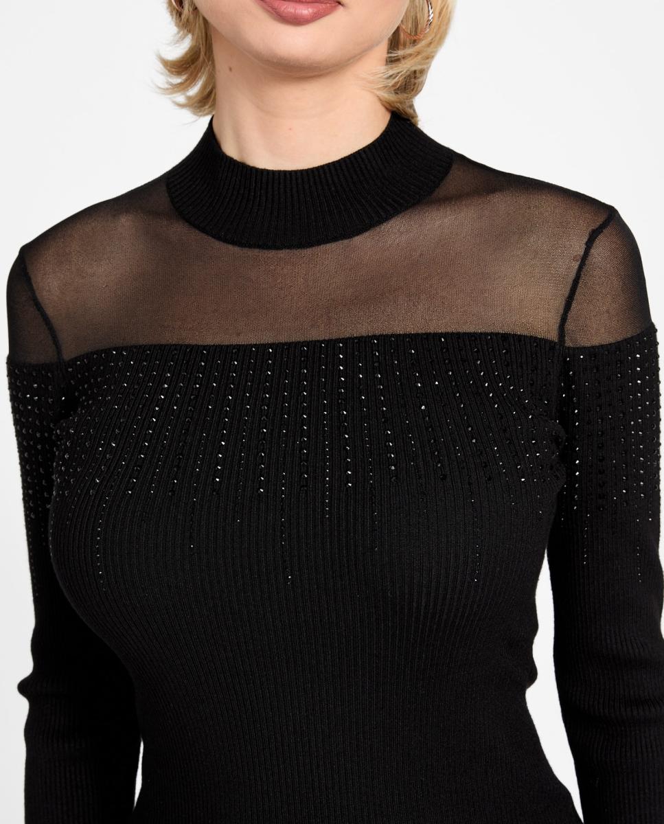 Vestido Curto Liso Preto-2