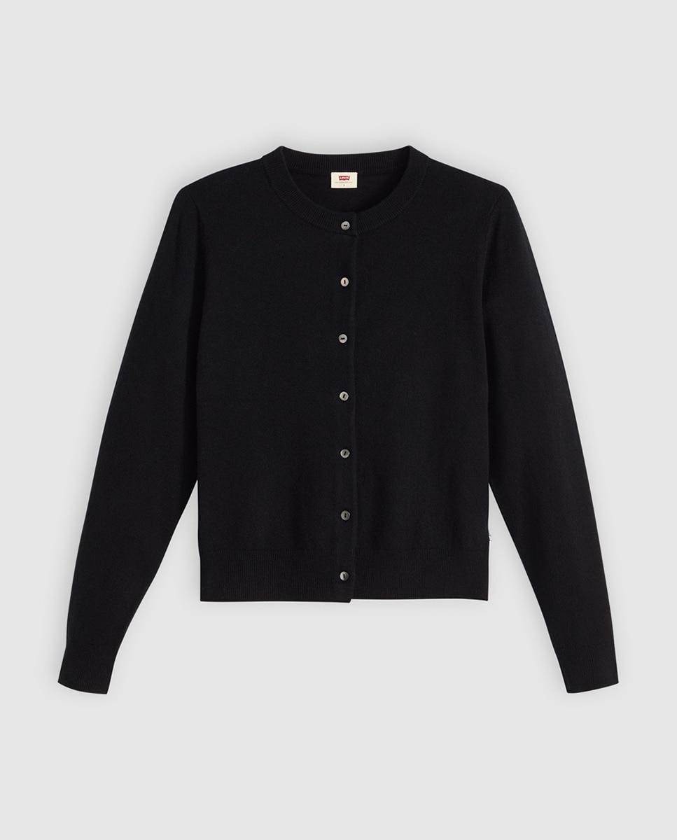 Cardigan de Malha com Decote Redondo Preto-5