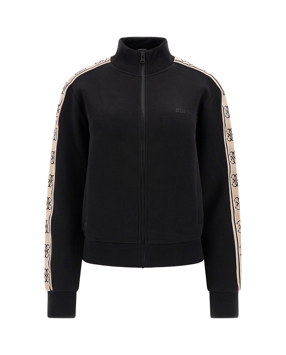 Sweatshirt com Fecho de Correr Preto-4