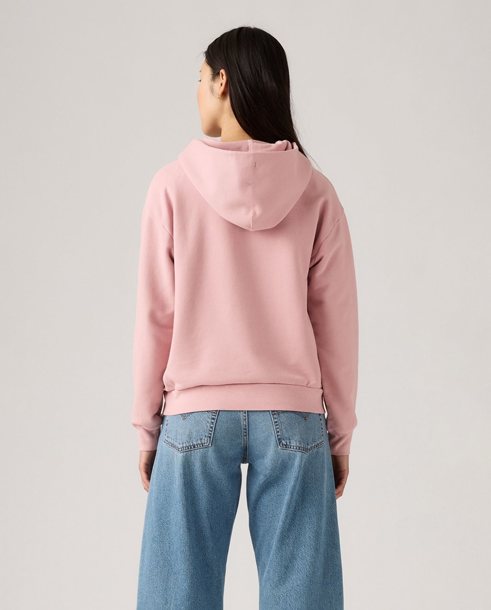 Sweatshirt de mulher com capuz Rosa-2